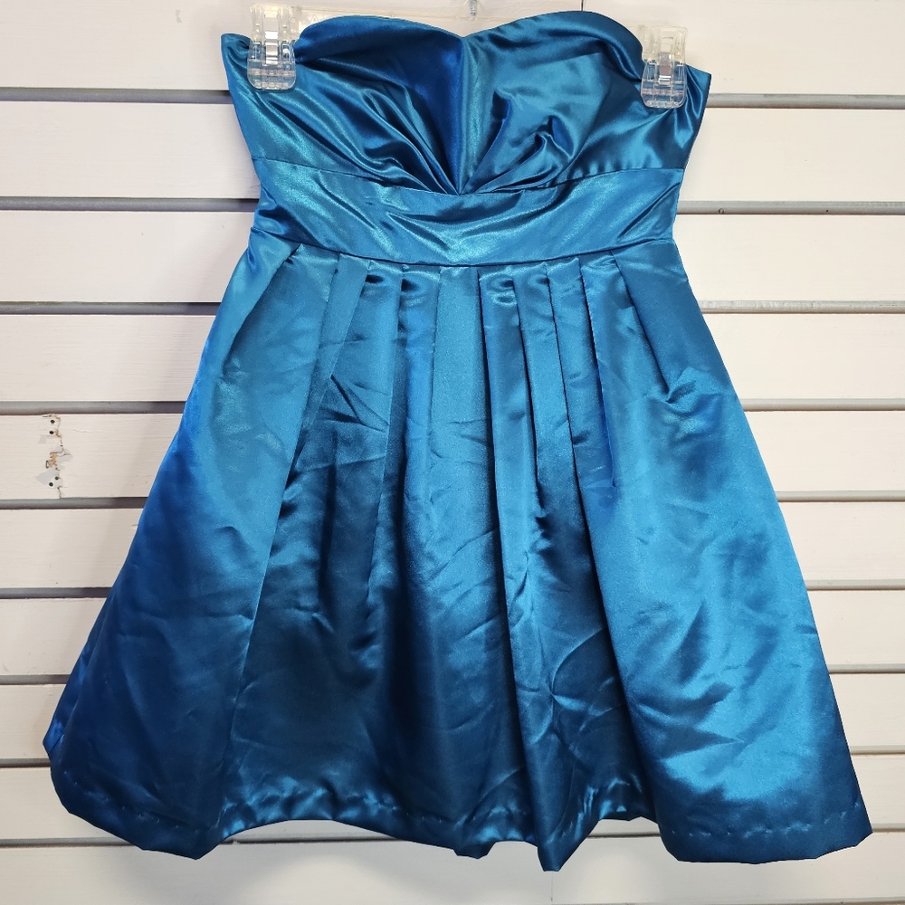Xhilaration XS Shiny Formal Strapless Cocktail Dress